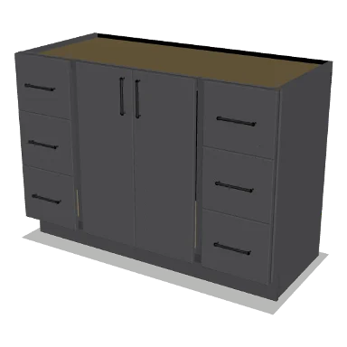 VSDB48 cabinet in Shaker Dark Gray