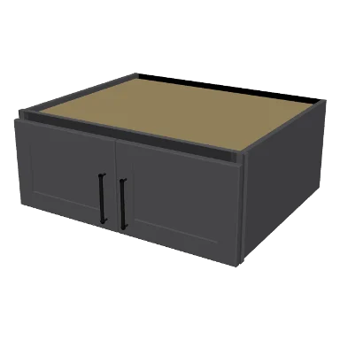 W301224 cabinet in Shaker Dark Gray