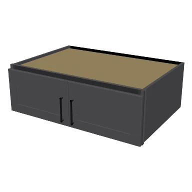 W361224 cabinet in Shaker Dark Gray