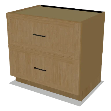 2DB36 cabinet in Shaker Caramel