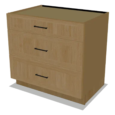 3DB36 cabinet in Shaker Caramel