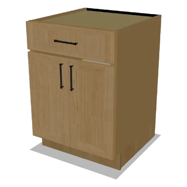 B24 cabinet in Shaker Caramel