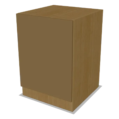 Trashcan cabinet in Shaker Caramel