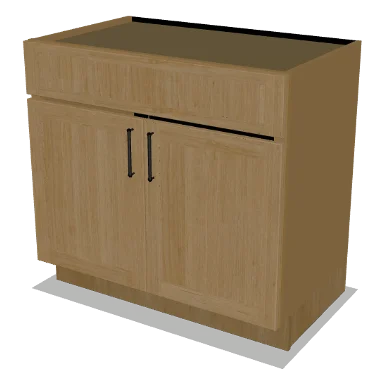 VSB36 cabinet in Shaker Caramel