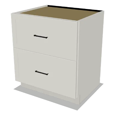 2DB30 cabinet in Shaker Bright White