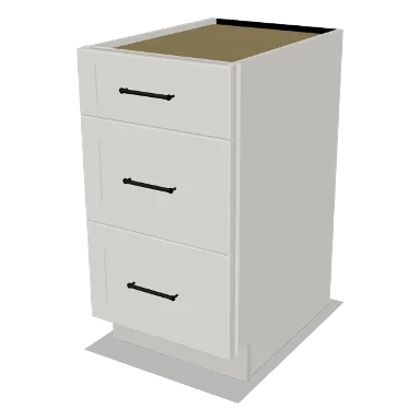 3DB18 cabinet in Shaker Bright White