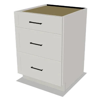 3DB24 cabinet in Shaker Bright White