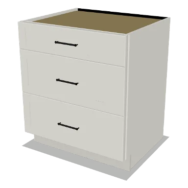 3DB30 cabinet in Shaker Bright White