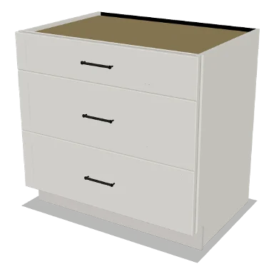 3DB36 cabinet in Shaker Bright White