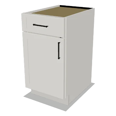 B18-Trash cabinet in Shaker Bright White