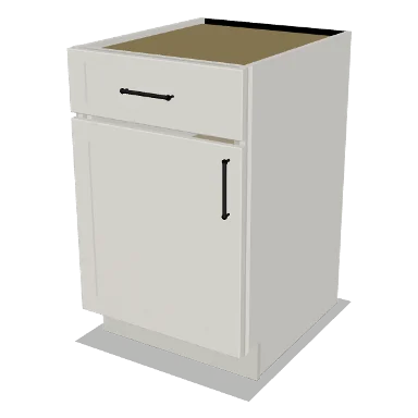 B21 cabinet in Shaker Bright White
