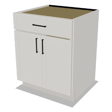 B27 cabinet in Shaker Bright White