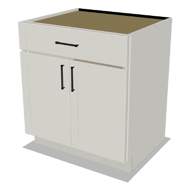 B30 cabinet in Shaker Bright White