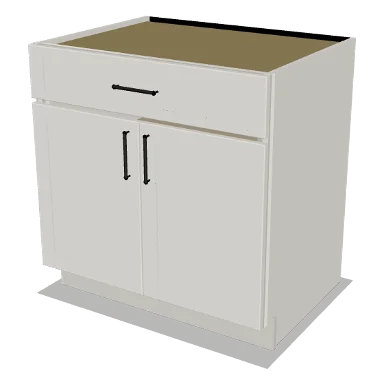 B33 cabinet in Shaker Bright White
