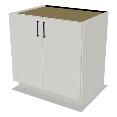 B33FH cabinet in Shaker Bright White