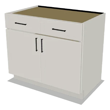 B39 cabinet in Shaker Bright White