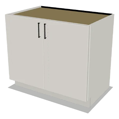 B39FH cabinet in Shaker Bright White