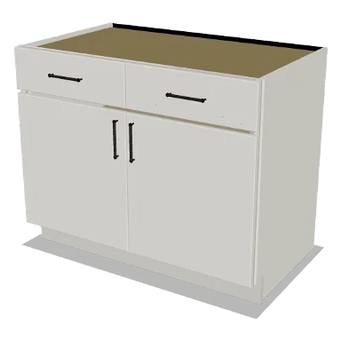 B42 cabinet in Shaker Bright White