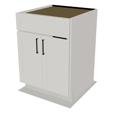 SB24 cabinet in Shaker Bright White