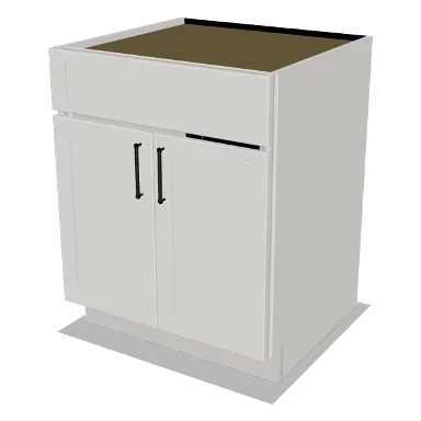 SB27 cabinet in Shaker Bright White