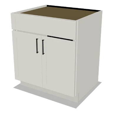 SB30 cabinet in Shaker Bright White