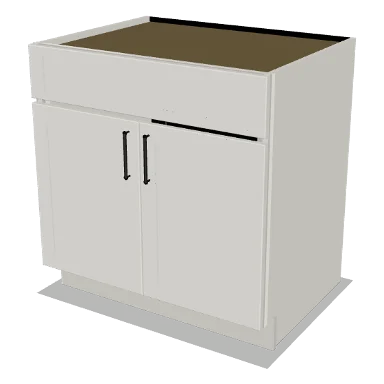 SB33 cabinet in Shaker Bright White