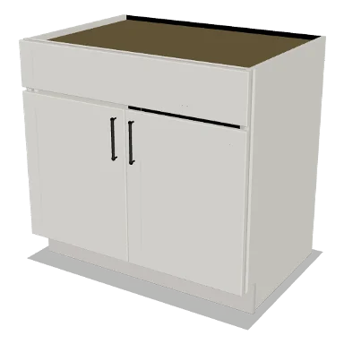 SB36 cabinet in Shaker Bright White