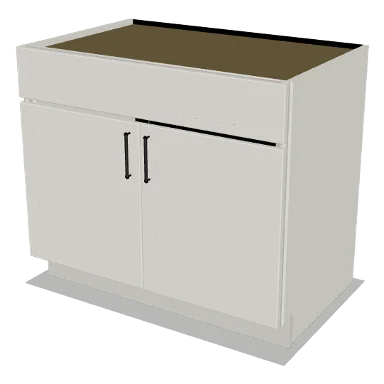 SB39 cabinet in Shaker Bright White