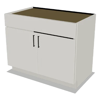 SB42 cabinet in Shaker Bright White
