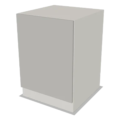 Trashcan cabinet in Shaker Bright White