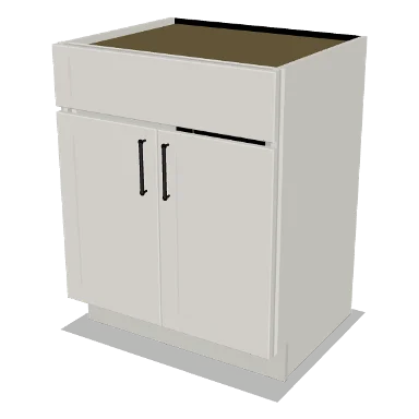 VSB27 cabinet in Shaker Bright White