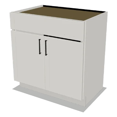 VSB33 cabinet in Shaker Bright White