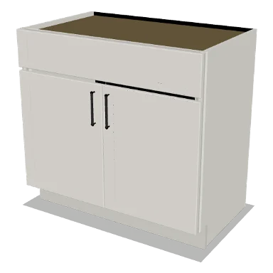 VSB36 cabinet in Shaker Bright White