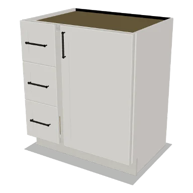 VSD30L cabinet in Shaker Bright White