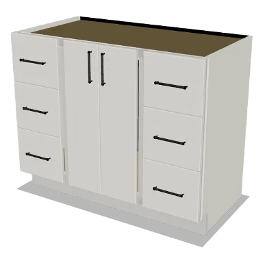 VSDB42 cabinet in Shaker Bright White