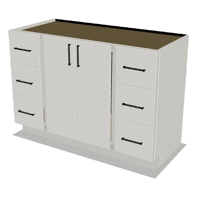 VSDB48 cabinet in Shaker Bright White