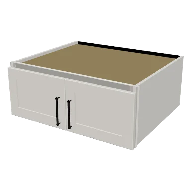 W301224 cabinet in Shaker Bright White