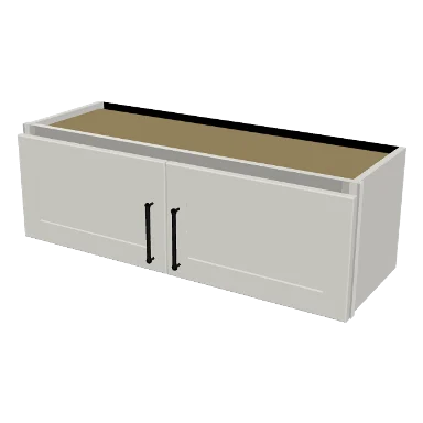 W3612 cabinet in Shaker Bright White
