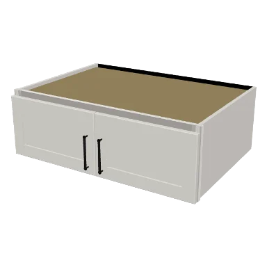 W361224 cabinet in Shaker Bright White