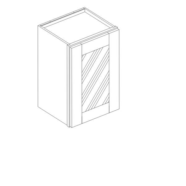 PAINTED INSIDE GLASS DOOR WALL CABINET diagram