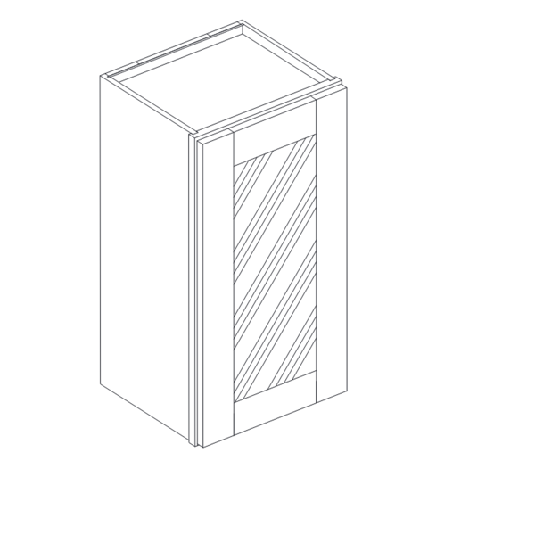 PAINTED INSIDE GLASS DOOR WALL CABINET diagram
