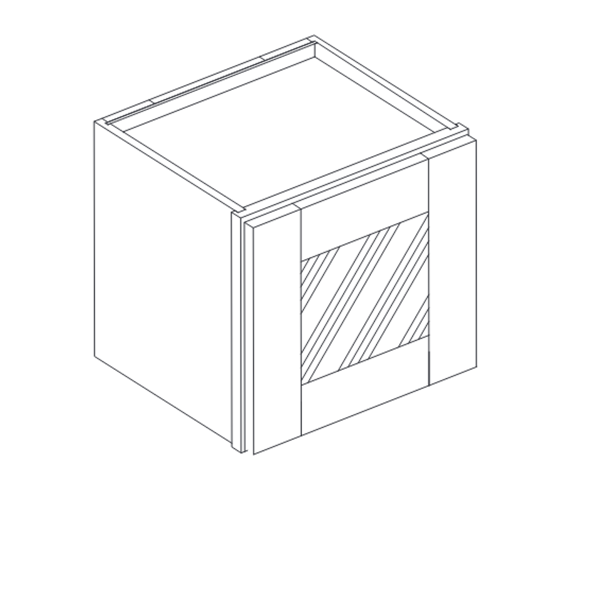 PAINTED INSIDE GLASS DOOR WALL CABINET diagram