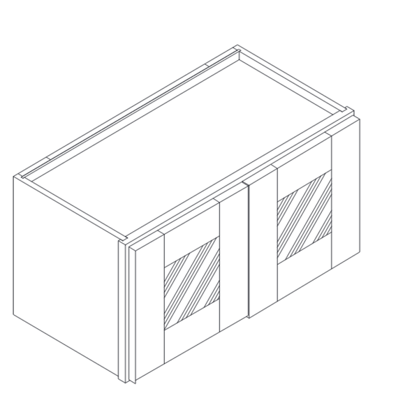 PAINTED INSIDE GLASS DOOR WALL CABINET diagram