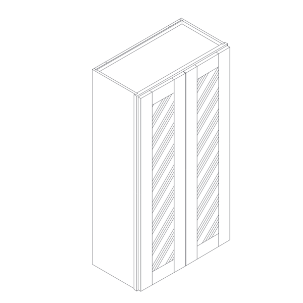 PAINTED INSIDE GLASS DOOR WALL CABINET diagram