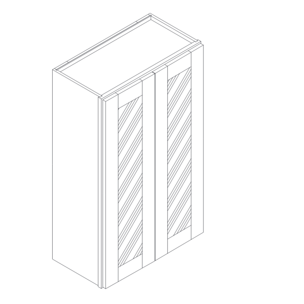 PAINTED INSIDE GLASS DOOR WALL CABINET diagram