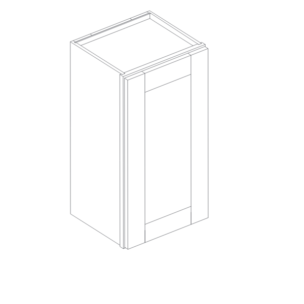1 DOOR WALL CABINET diagram