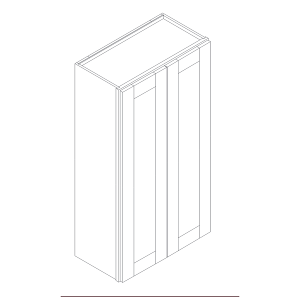 2 DOORS WALL CABINET diagram