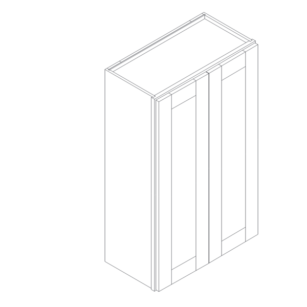 2 DOORS WALL CABINET diagram