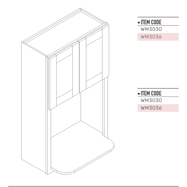 WALL MICROWAVE CABINET diagram