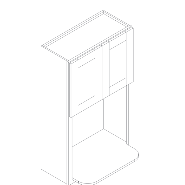 WALL MICROWAVE CABINET diagram